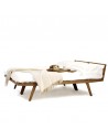 bed Brandina double size, solid oak oiled natural OF, Sato natural mattress, bed linen