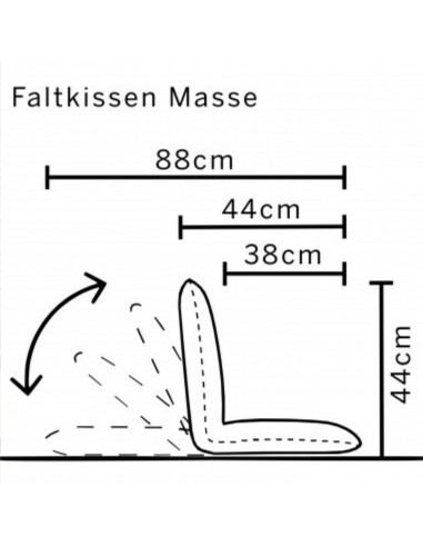 Bullfrog PROBIER Sitzkissen, Falthocker, verstellbares Sitzpolster, Funktionales Sitzkissen