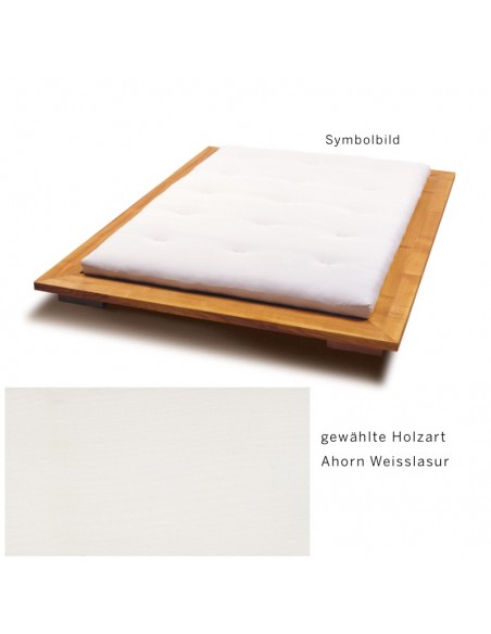 Sato Bett Miryoku Holzmuster, Ahorn Massivholz Weisslasur