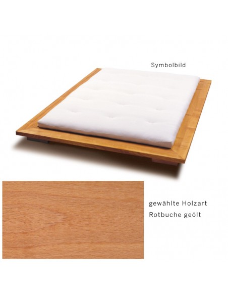 Sato Bett Miryoku Holzmuster, Rotbuche Massivholz geölt