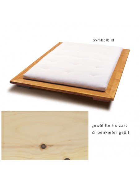 Sato Bett Miryoku Holzmuster, Zirbenkiefer Massivholz geölt