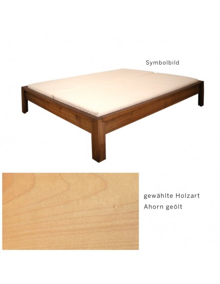 Sato Bett Lotus Holzmuster, Ahorn Massivholz geölt