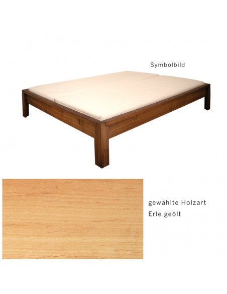 Sato Bett Lotus Holzmuster, Erle Massivholz geölt