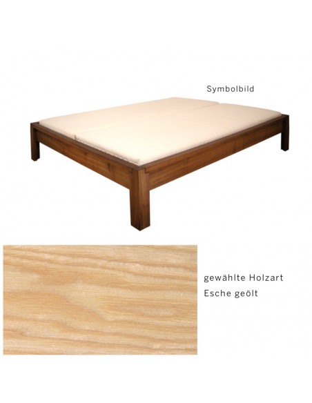 Sato Bett Lotus Holzmuster, Esche Massivholz geölt