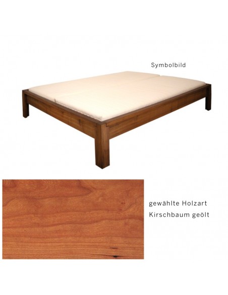 Sato Bett Lotus Holzmuster, Kirschbaum Massivholz geölt