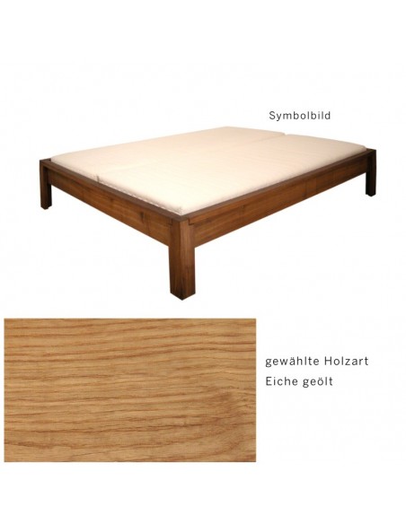 Sato Bett Lotus Holzmuster, Eiche Massivholz geölt