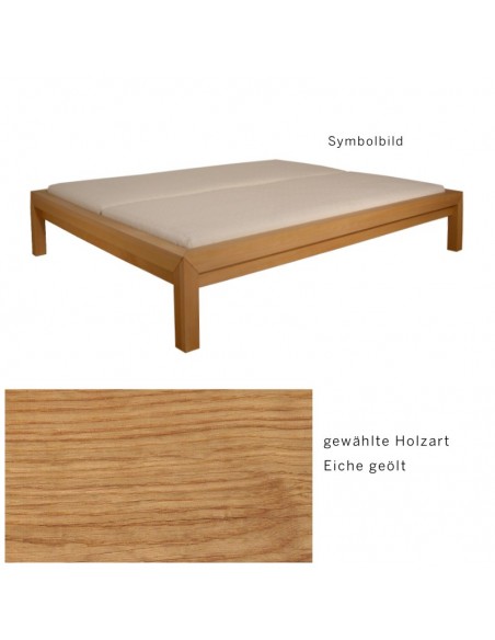 Sato Bett Tokusan Holzmuster, Eiche Massivholz geölt