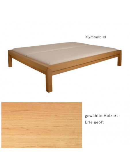 Sato Bett Tokusan Holzmuster, Erle Massivholz geölt