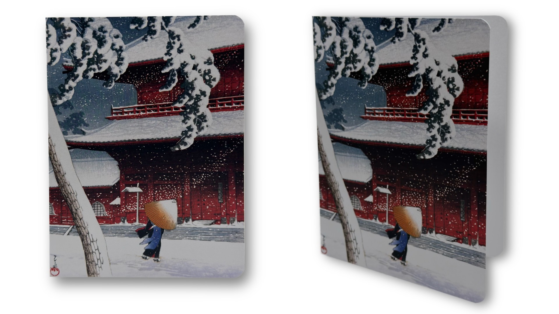 Stille Momente im Schnee: Weihnachtskarten bei Sato